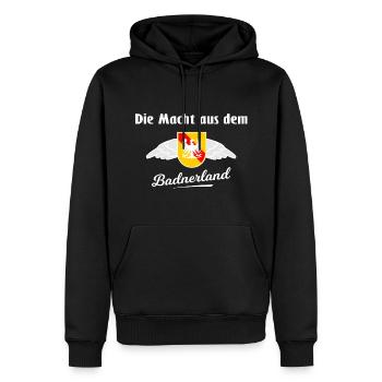 Die Süddeutschen aus Baden - Männer Premium Bio Hoodie - Schwarz - Vorne - Nico (187cm)