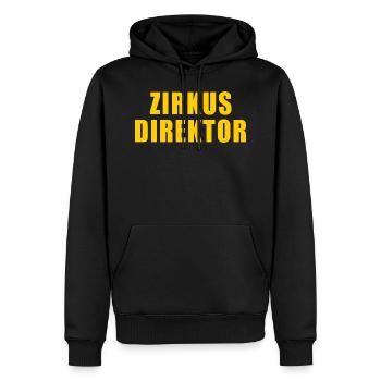CIRQUE DIRECTEUR CADEAU BUREAU HUMOUR CHEF - Sweat à capuche Premium bio Homme - noir - Devant - Nico (187cm)