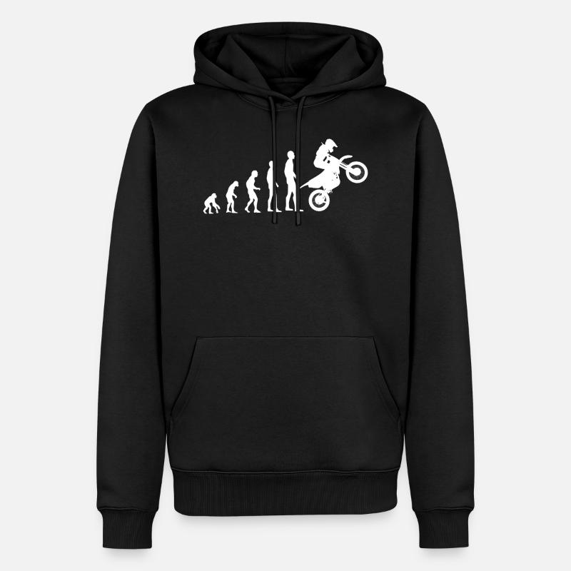 motocross evolution - Sweat à capuche Premium bio Homme - noir