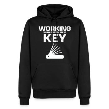 Einbrecher Schlüsseldienst Schließtechniker Design - Männer Premium Bio Hoodie - Schwarz - Vorne - Nico (187cm)