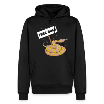 King python design pour les amateurs de serpents - Sweat à capuche Premium bio Homme - noir - Devant - Nico (187cm)