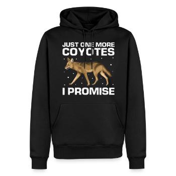 Conception de coyote pour les réacteurs de coyote - Sweat à capuche Premium bio Homme - noir - Devant - Nico (187cm)