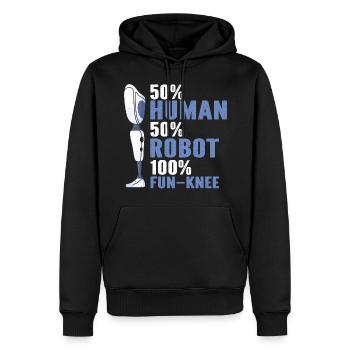 Artificial limb design for leg prosthesis - Men’s Premium Organic Hoodie - black - Front - Nico (187cm)