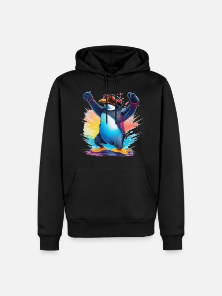 Cool Penguin - Men’s Premium Organic Hoodie - black