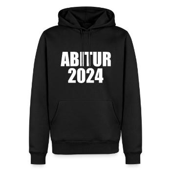 Abitur 2024 - Männer Premium Bio Hoodie - Schwarz - Vorne - Nico (187cm)