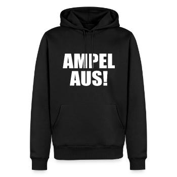 Ampel aus - Männer Premium Bio Hoodie - Schwarz - Vorne - Nico (187cm)