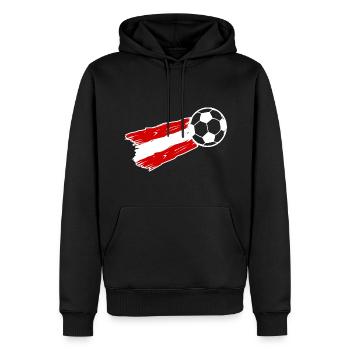 L’équipe autrichienne - Sweat à capuche Premium bio Homme - noir - Devant - Nico (187cm)