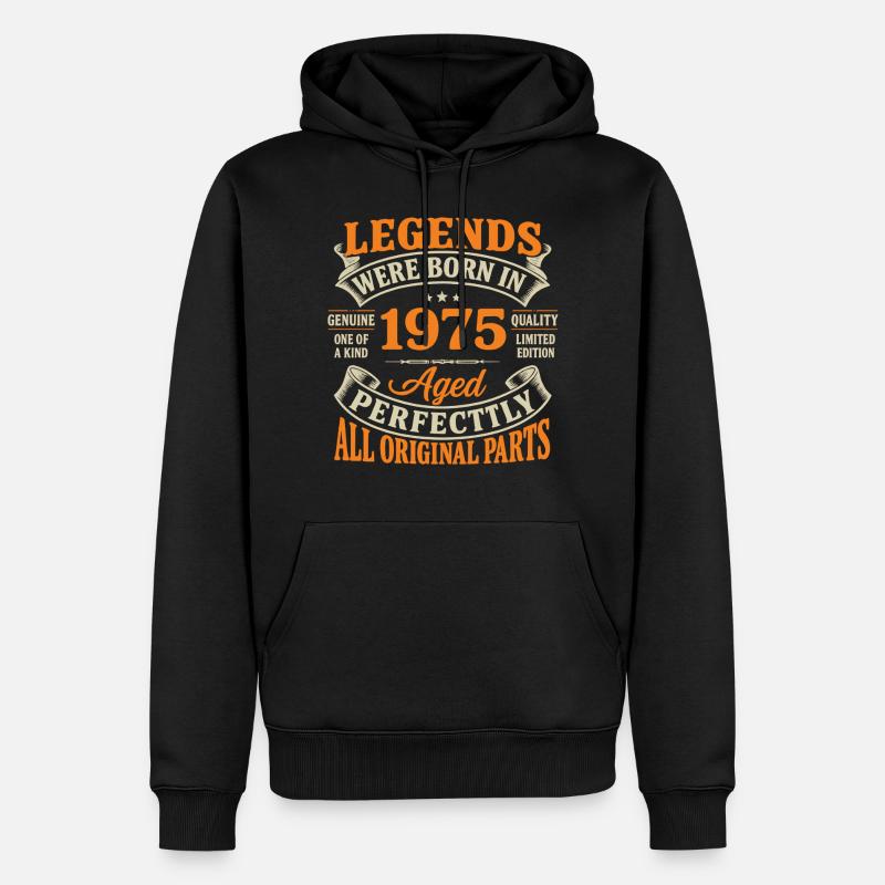 Légends 1975 - Sweat à capuche Premium bio Homme - noir