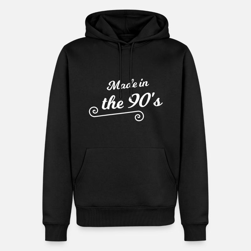 Die Neunziger - Männer Premium Bio Hoodie - Schwarz
