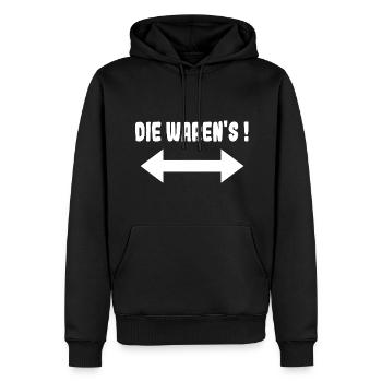 Die Warens Partnerlook Drillinge - Männer Premium Bio Hoodie - Schwarz - Vorne - Nico (187cm)