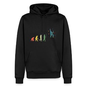 Boulderer Bloc Escalade Mur d’escalade Kletern - Sweat à capuche Premium bio Homme - noir - Devant - Nico (187cm)