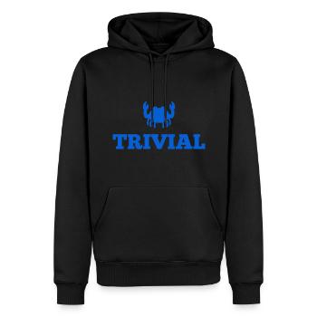 die Trivialität des Lebens - Männer Premium Bio Hoodie - Schwarz - Vorne - Nico (187cm)