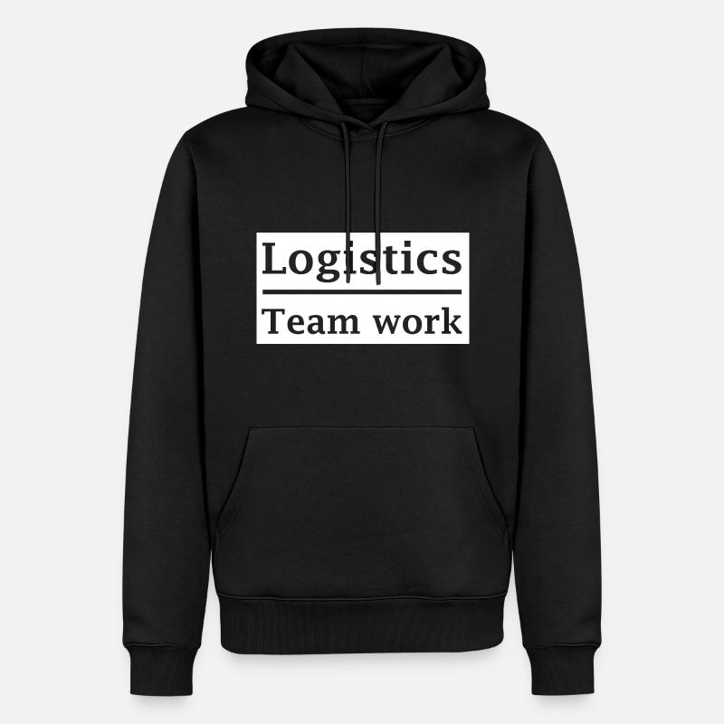Travail d’équipe logistique - Sweat à capuche Premium bio Homme - noir