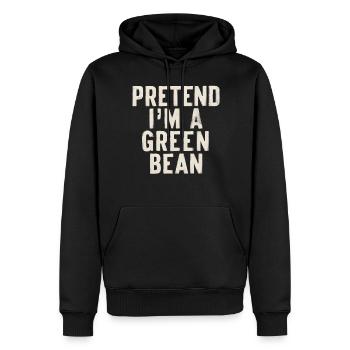 Grüne Bohnen - Männer Premium Bio Hoodie - Schwarz - Vorne - Nico (187cm)