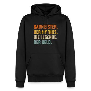 Baumeister der mythos die legende der held - Männer Premium Bio Hoodie - Schwarz - Vorne - Nico (187cm)