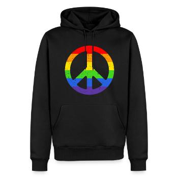 lgbt - Männer Premium Bio Hoodie - Schwarz - Vorne - Nico (187cm)