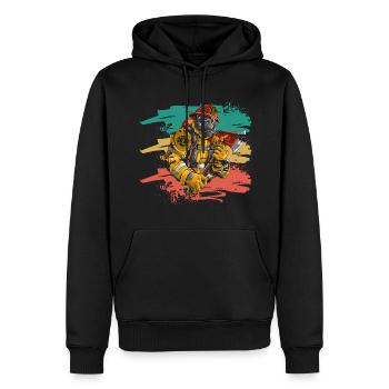 firefighter - Männer Premium Bio Hoodie - Schwarz - Vorne - Nico (187cm)