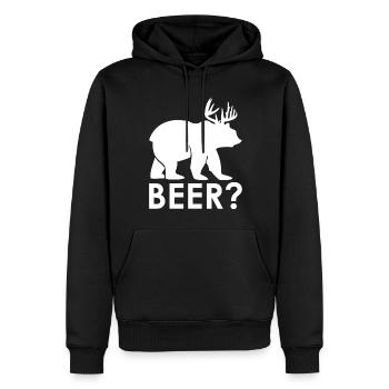 beer - Männer Premium Bio Hoodie - Schwarz - Vorne - Nico (187cm)
