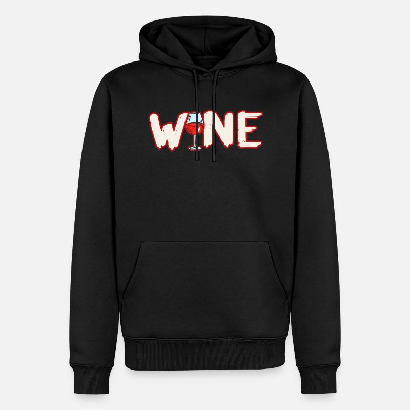 Idée cadeau de vin - Sweat à capuche Premium bio Homme - noir