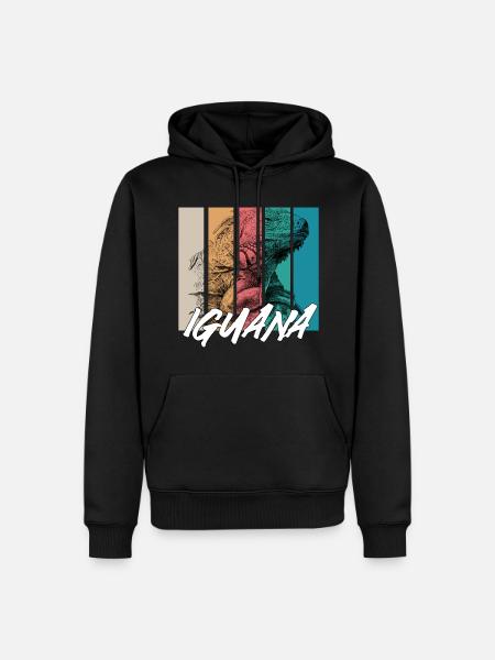 Iguana - Men’s Premium Organic Hoodie - black