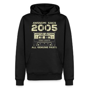 2005 Geburtstag geboren im Jahr 2005 Vintage Retro - Männer Premium Bio Hoodie - Schwarz - Vorne - Nico (187cm)