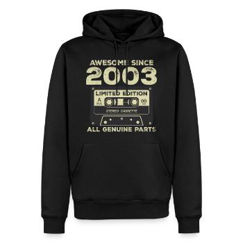 2003 Geburtstag geboren im Jahr 2003 Vintage Retro - Männer Premium Bio Hoodie - Schwarz - Vorne - Nico (187cm)