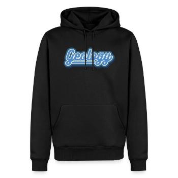 Géologie - Sweat à capuche Premium bio Homme - noir - Devant - Nico (187cm)