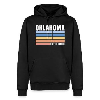 Oklahoma - Sweat à capuche Premium bio Homme - noir - Devant - Nico (187cm)