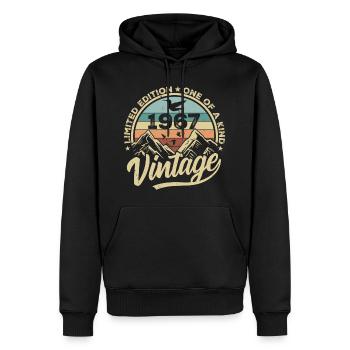 Original Jahrgang 1967 Geburtstagsgeschenk 1967 - Männer Premium Bio Hoodie - Schwarz - Vorne - Nico (187cm)