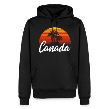 canada - Männer Premium Bio Hoodie - Schwarz - Vorne - Nico (187cm)