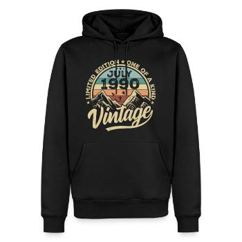 Geboren Im Juli 1990 Jahrgang Geburtstag Juli 1990 - Männer Premium Bio Hoodie - Schwarz - Vorne - Nico (187cm)