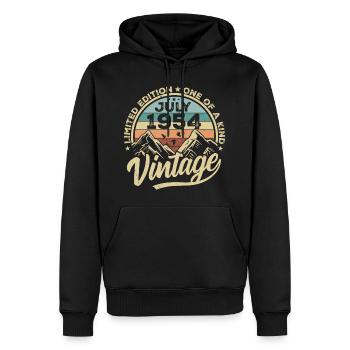 Geboren Im Juli 1954 Jahrgang Geburtstag Juli 1954 - Männer Premium Bio Hoodie - Schwarz - Vorne - Nico (187cm)