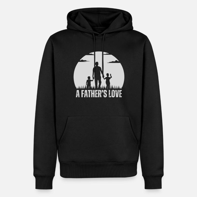 father and son - Männer Premium Bio Hoodie - Schwarz