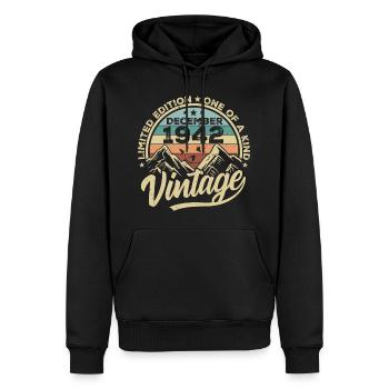 Original Dezember 1942 - 83. Geburtstag Geschenk - Männer Premium Bio Hoodie - Schwarz - Vorne - Nico (187cm)