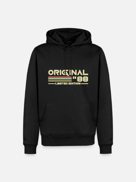 1988 - Männer Premium Bio Hoodie - Schwarz