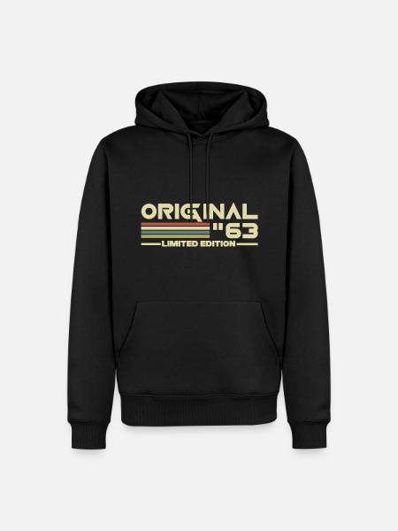 1963 - Männer Premium Bio Hoodie - Schwarz