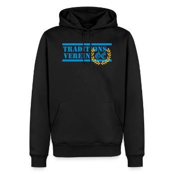 Club traditionnel - Sweat à capuche Premium bio Homme - noir - Devant - Nico (187cm)