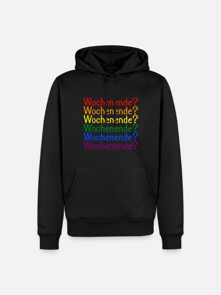 Wochenende Regenbogen LGBT - Männer Premium Bio Hoodie - Schwarz