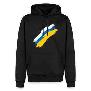 Drapeau des îles Canaries - Sweat à capuche Premium bio Homme - noir - Devant - Nico (187cm)