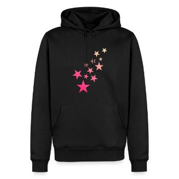 Star Star Pattern Ciel étoilé - Sweat à capuche Premium bio Homme - noir - Devant - Nico (187cm)