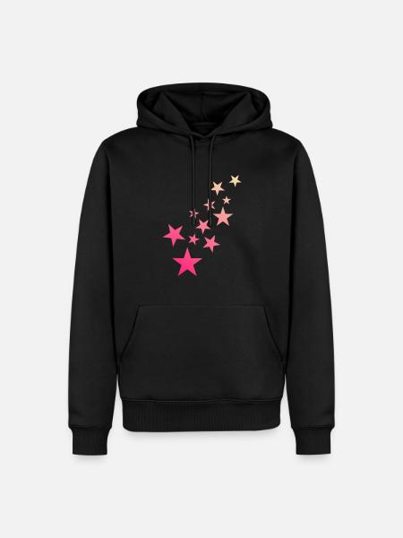 Star Star Pattern Starry Sky - Men’s Premium Organic Hoodie - black