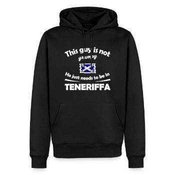 Teneriffa holidays - Männer Premium Bio Hoodie - Schwarz - Vorne - Nico (187cm)