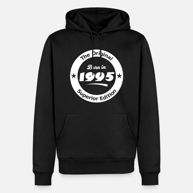 Année de naissance 1995 - Sweat à capuche Premium bio Homme - noir