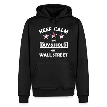 Der Wall Street Investor - Männer Premium Bio Hoodie - Schwarz - Vorne - Nico (187cm)