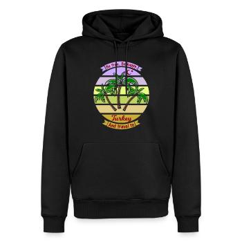 Vacances en Turquie - Sweat à capuche Premium bio Homme - noir - Devant - Nico (187cm)