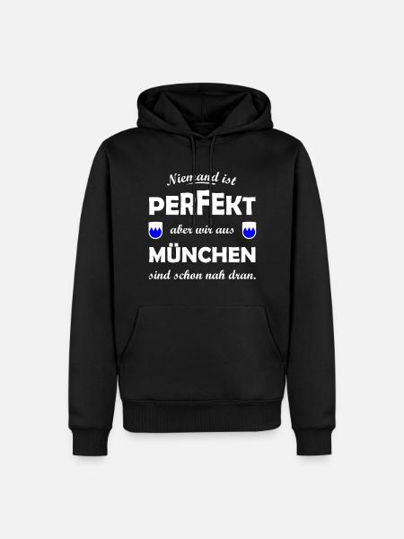 Der Münchner - Männer Premium Bio Hoodie - Schwarz