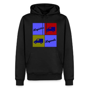 Logistics Legends - Men’s Premium Organic Hoodie - black - Front - Nico (187cm)