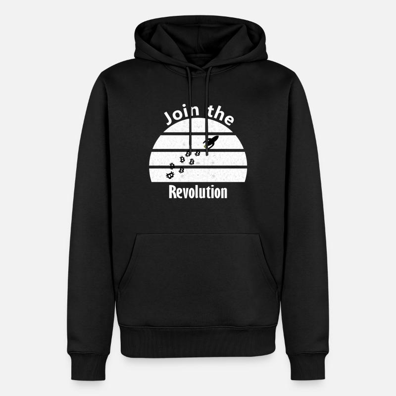 Les Bitcoins révolutionnaires - Sweat à capuche Premium bio Homme - noir