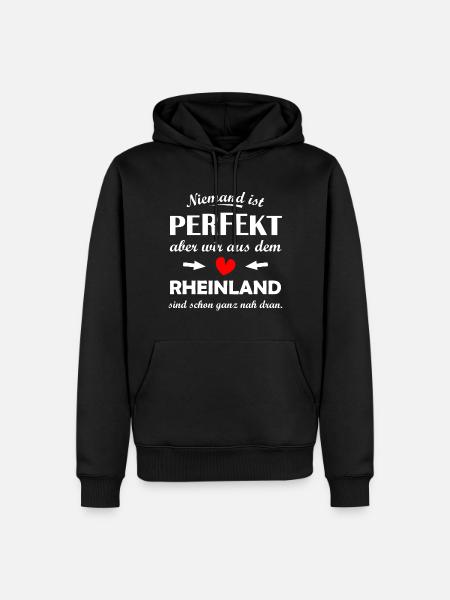 Die Rheinländer - Männer Premium Bio Hoodie - Schwarz
