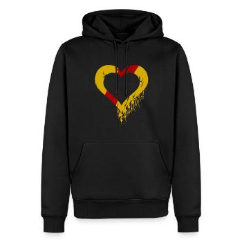 Mon bain - Sweat à capuche Premium bio Homme - noir - Devant - Nico (187cm)